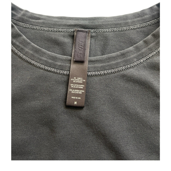 Skims Tank Top Womens Medium Gray High Neck Cotton Blend Muscle Casual - Picture 3 of 7